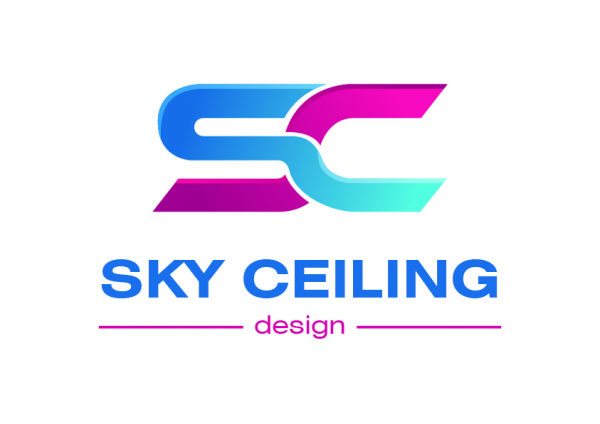 Логотип компании Фабрика Натяжных потолков и Мягких окон "SkyCeiling"